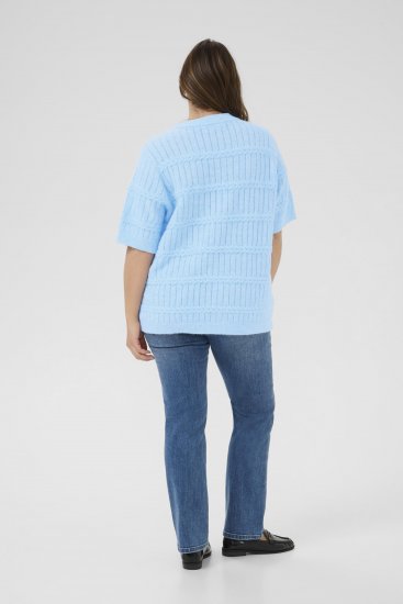 Kaffe Curve Minia Pullover Powder Blue Melange - Camisolas de malha - 