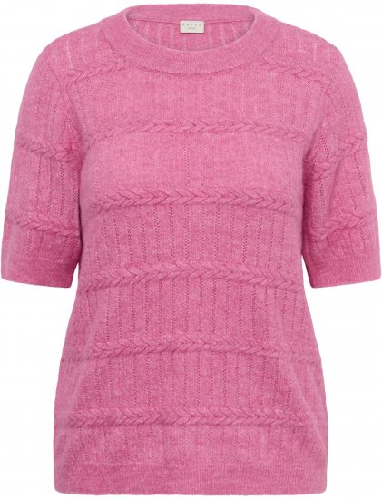 Kaffe Curve Minia Pullover Pink Power Melange - Camisolas de malha - 