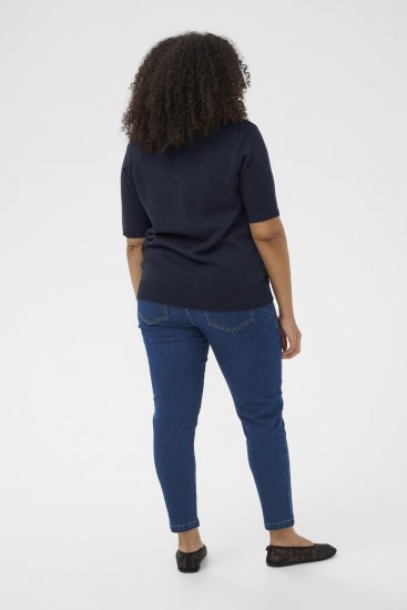 Kaffe Curve Leani Knitted Pullover Midnight Marine - Camisolas de malha - 