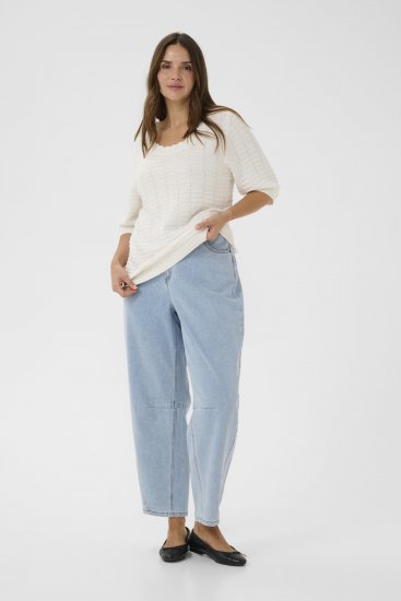 Kaffe Curve Lotia Pullover Chalk - Camisolas de malha - 