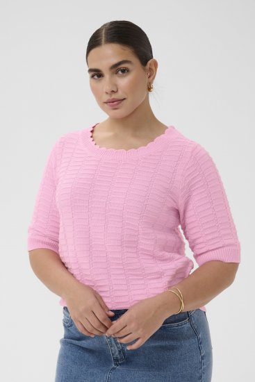 Kaffe Curve Lotia Pullover Pink Frosting - Camisolas de malha - 