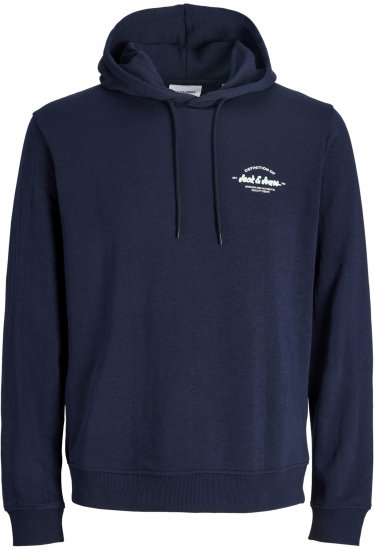 Jack & Jones Brandon Hoodie Blue - Sweatshirts & hoodies - Sweatshirt & Camisolas com Capuz tamanhos grandes