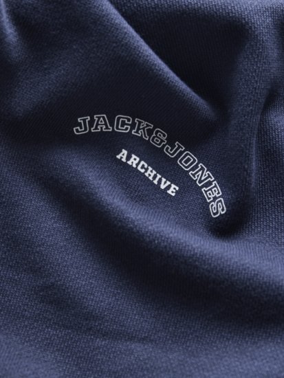 Jack & Jones College Logo Hoodie Navy - Sweatshirts & hoodies - Sweatshirt & Camisolas com Capuz tamanhos grandes