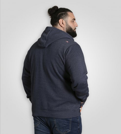D555 Mansfield Hoodie with Zipper Navy - Sweatshirts & hoodies - Sweatshirt & Camisolas com Capuz tamanhos grandes