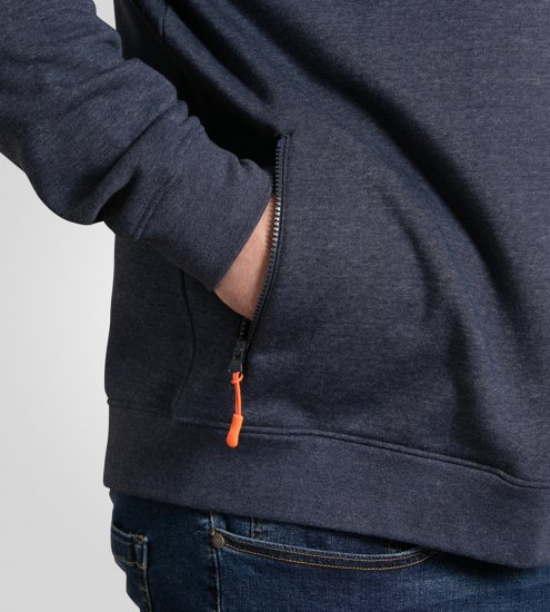 D555 Mansfield Hoodie with Zipper Navy - Sweatshirts & hoodies - Sweatshirt & Camisolas com Capuz tamanhos grandes