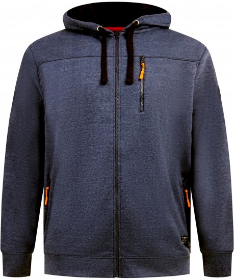 D555 Mansfield Hoodie with Zipper Navy - Sweatshirts & hoodies - Sweatshirt & Camisolas com Capuz tamanhos grandes