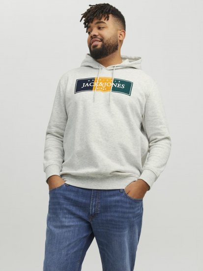 Jack & Jones Codyy Hoodie White - Sweatshirts & hoodies - Sweatshirt & Camisolas com Capuz tamanhos grandes