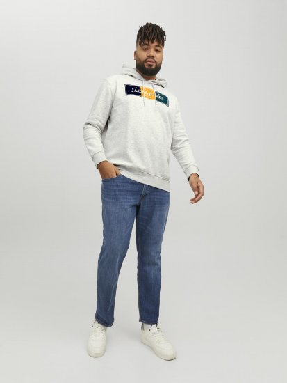 Jack & Jones Codyy Hoodie White - Sweatshirts & hoodies - Sweatshirt & Camisolas com Capuz tamanhos grandes