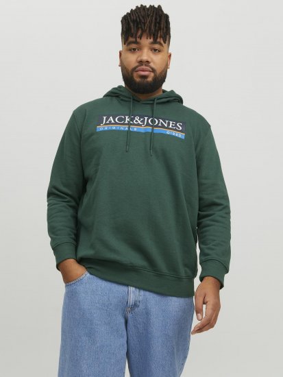 Jack & Jones Codyy Hoodie Green - Sweatshirts & Hoodies - Sweatshirt & Camisolas com Capuz tamanhos grandes