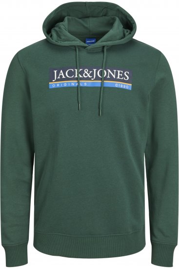 Jack & Jones Codyy Hoodie Green - Sweatshirts & Hoodies - Sweatshirt & Camisolas com Capuz tamanhos grandes