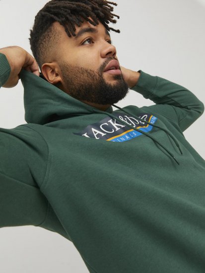 Jack & Jones Codyy Hoodie Green - Sweatshirts & Hoodies - Sweatshirt & Camisolas com Capuz tamanhos grandes