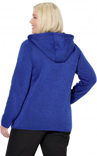 Ulla Popken Sweater Knit Fleece Hoodie Capri Blue - Sweatshirts & hoodies - 