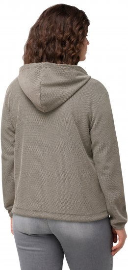 Ulla Popken Drawstring Hem Zip-Up Hoodie Grey - Sweatshirts & hoodies - 