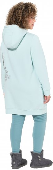 Ulla Popken Oversized Grass Graphic Hoodie Glacier Green - Sweatshirts & hoodies - 