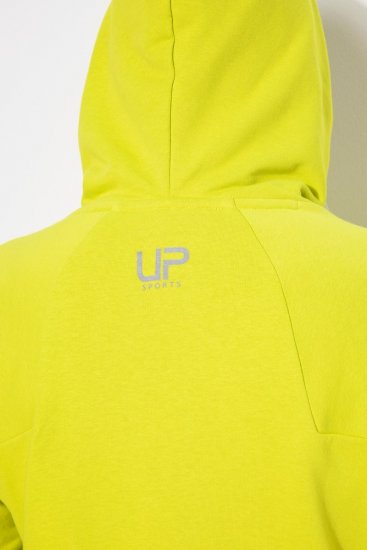 Ulla Popken Zippered Pocket and Reflective Piping Hoodie Green Apple - Sweatshirts & hoodies - Sweatshirts, Hoodies e Malhas Aconchegantes