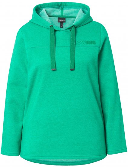 Ulla Popken Lettering GLOWING Hoodie Moss Green - Sweatshirts & hoodies - 