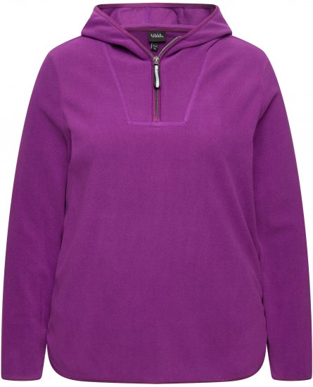 Ulla Popken Fleece Sweatshirt Hoodie Aubergine - Sweatshirts & hoodies - 
