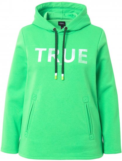 Ulla Popken TRUE Lettering Hoodie Mint Green - Sweatshirts & hoodies - 