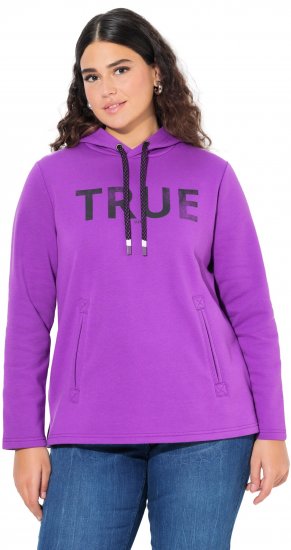 Ulla Popken TRUE Lettering Hoodie Neon Red - Sweatshirts & hoodies - 