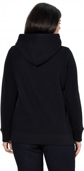 Ulla Popken Relaxed Fit Long Sleeve Hoodie Black - Sweatshirts & hoodies - 