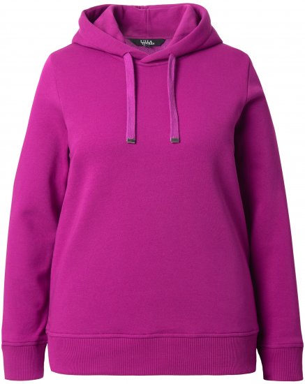Ulla Popken Relaxed Fit Long Sleeve Hoodie Berry - Sweatshirts & hoodies - 