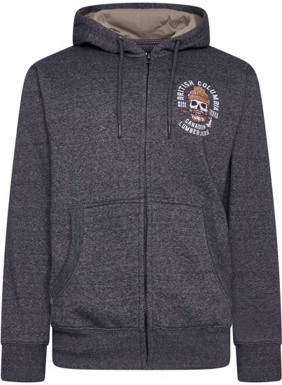 Kam Jeans 7086 British Columbia Chain Yarn Hoodie Jet Black - Sweatshirts & hoodies - Sweatshirt & Camisolas com Capuz tamanhos grandes