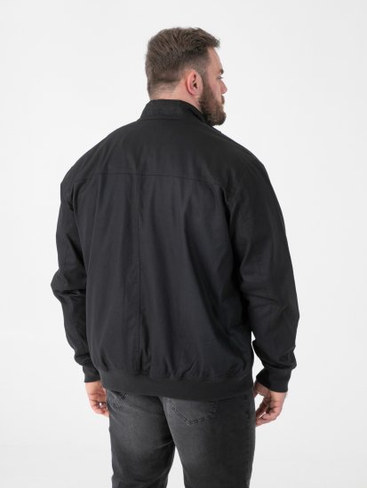 D555 Kent Elastic Rib Hem & Cuffs Harrington Jacket Black - Casacos - Casacos Homem Tamanhos Grandes