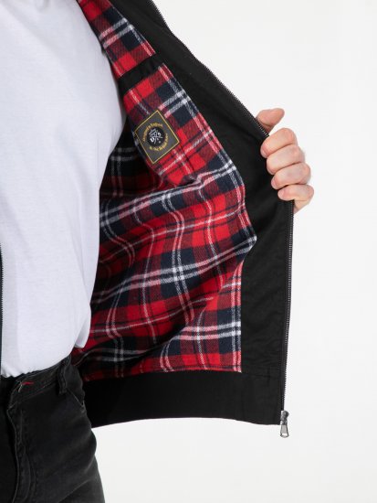 D555 Kent Elastic Rib Hem & Cuffs Harrington Jacket Black - Casacos - Casacos Homem Tamanhos Grandes