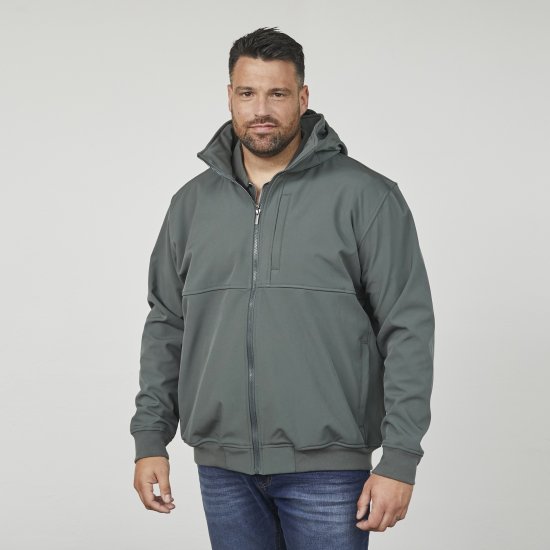 North Latitude 61301 Casaco Softshell com Capuz Amovível Verde Escuro - Casacos - Casacos Homem Tamanhos Grandes