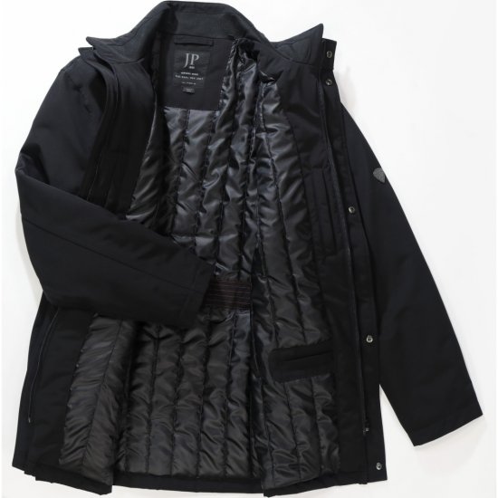 JP1880 Jacket Business Waterproof Windproof Black TALL - ROUPAS DE HOMEM MT-6XLT - Tamanhos-Tall Homem