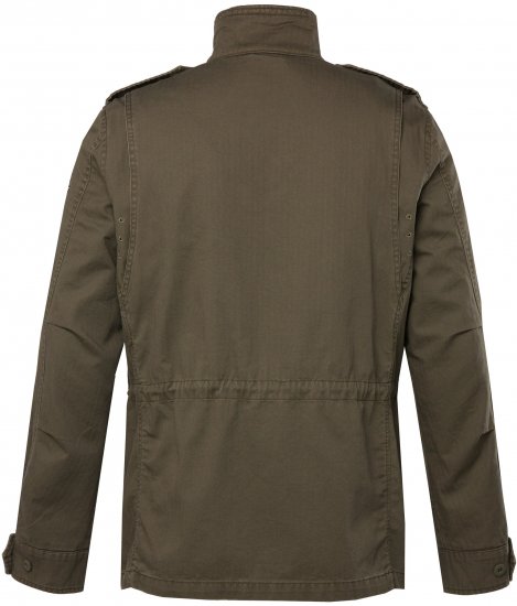 JP1880 Field Jacket with Badges Vintage Look Moss Green - Casacos - Casacos Homem Tamanhos Grandes