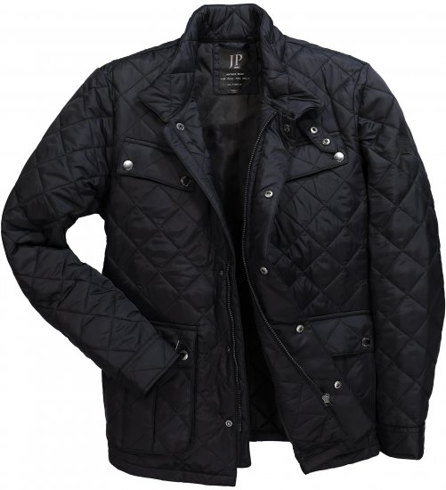 JP1880 Quilted with Multiple Pockets Jacket Black - Casacos - Casacos Homem Tamanhos Grandes