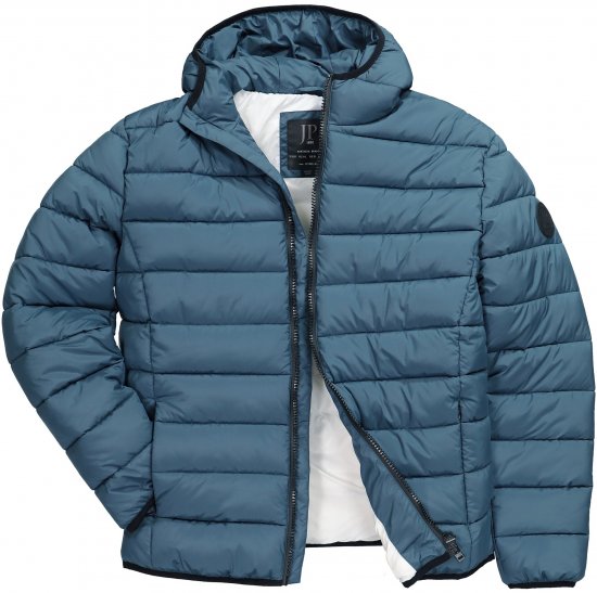 JP1880 Quilted Hooded Jacket Deep Blue - Casacos - Casacos Homem Tamanhos Grandes