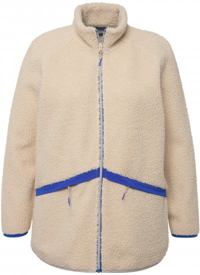 Ulla Popken Teddy Fleece Jacket Vanilla - Jaquetas - 