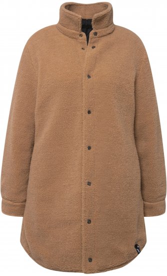 Ulla Popken Reversible Teddy Fleece Quilted Jacket Black - Jaquetas - 