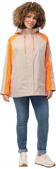 Ulla Popken HYPRAR Color Black Water Repellent Jacket Dark Putty - Jaquetas - 