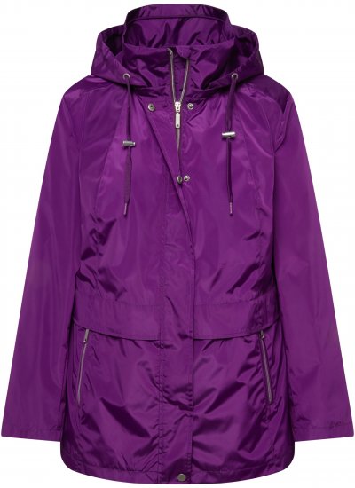 Ulla Popken HYPRAR Water-Repellent Windbreaker Dark Purple - Jaquetas - 