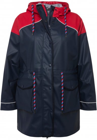 Ulla Popken HYPRAR Colorblock Triple Function Frisian Jacket Navy - Jaquetas - 