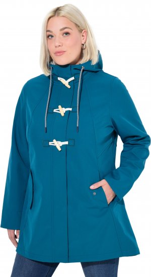 Ulla Popken HYPRAR Water-Repellent Softshell Jacket Teal - Jaquetas - 