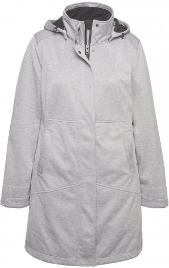 Ulla Popken HYPRAR Melange Softshell Jacket Grey Melange - Jaquetas - 