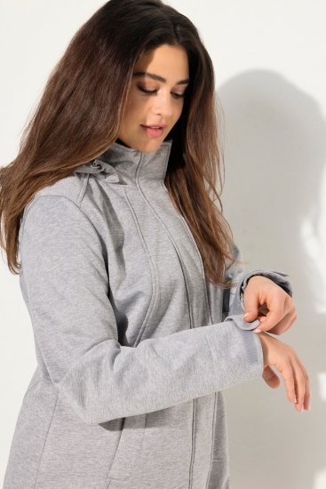 Ulla Popken HYPRAR Melange Softshell Jacket Grey Melange - Jaquetas - Casacos plus size para mulher