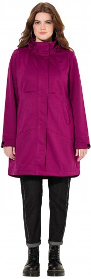 Ulla Popken HYPRAR Melange Softshell Jacket Berry - Jaquetas - 