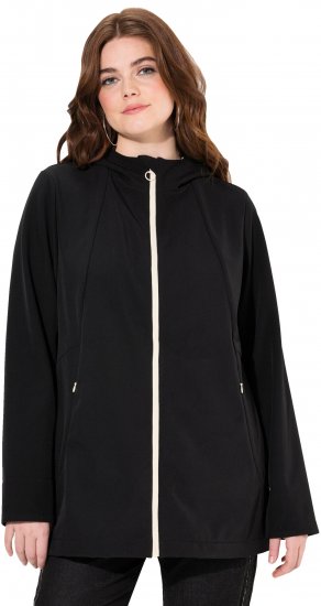 Ulla Popken HYPRAR Water Repellent Softshell Jacket Black - Jaquetas - 