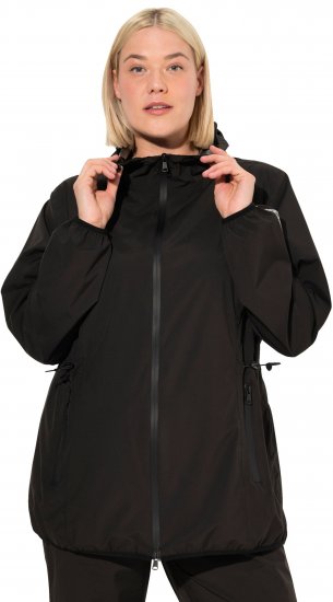 Ulla Popken Lightweight Rain Jacket Black - Jaquetas - 