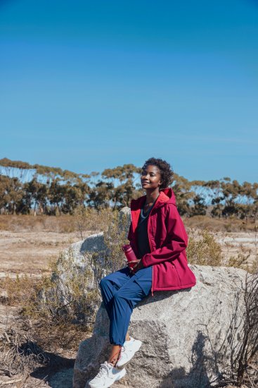 Ulla Popken Softshell Contrast Color Jacket Magenta - Jaquetas - 