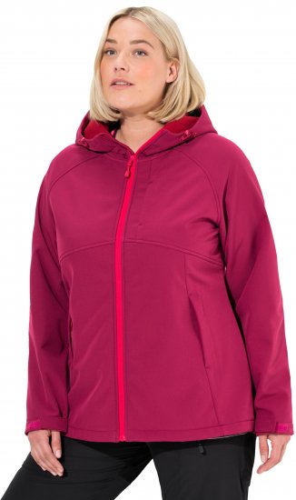Ulla Popken Softshell Contrast Color Jacket Magenta - Jaquetas - 