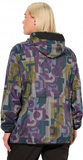 Ulla Popken Abstract Print Lightweight Rain Jacket Mixed Colors - Jaquetas - 