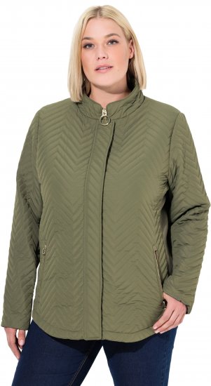 Ulla Popken Zigzag Quilted Jacket Loden Green - Jaquetas - 