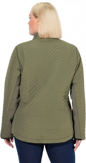 Ulla Popken Zigzag Quilted Jacket Loden Green - Jaquetas - 