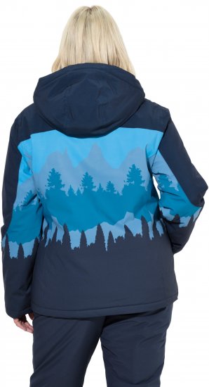 Ulla Popken Landscape Print Triple Function Performance Jacket Navy - Jaquetas - 